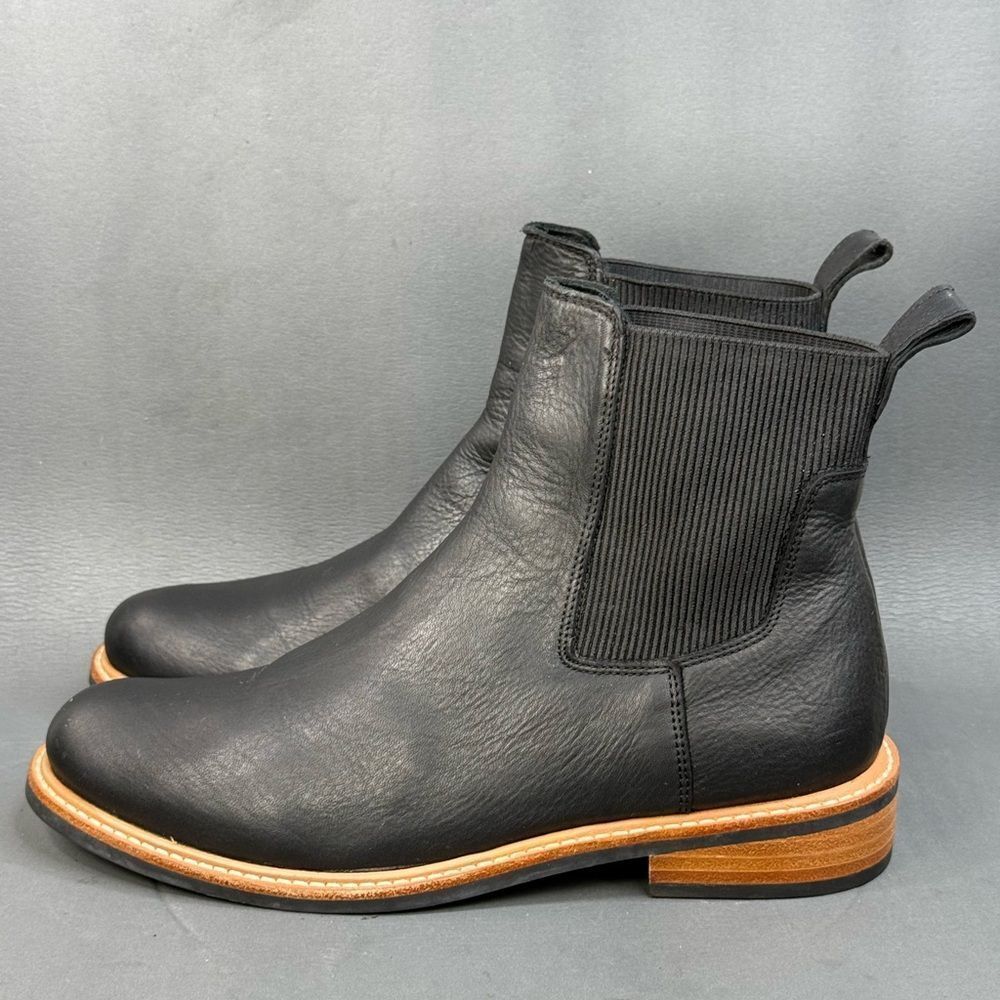 Black Leather Ankle Boots - Picture 3 of 9